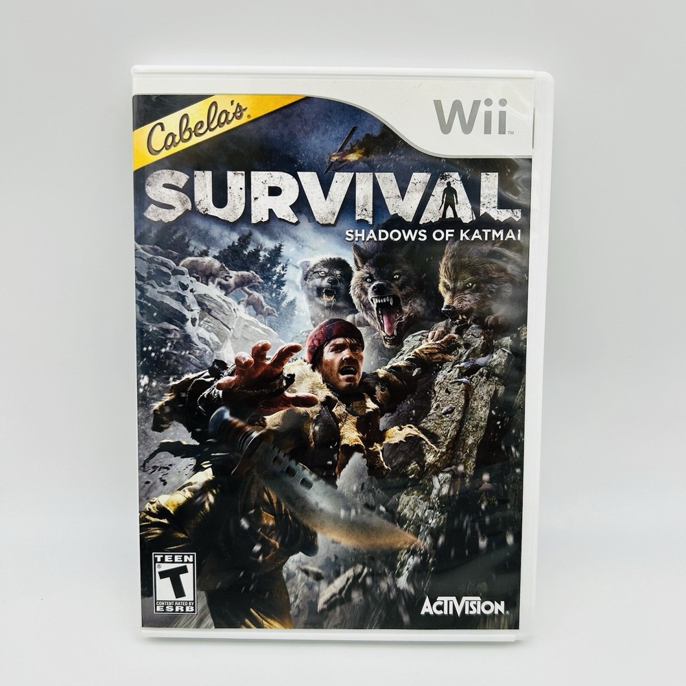 Cabelas Survival Shadows Of Katmai Nintendo Wii Complete CIB Manual Video Game - Picture 1 of 16